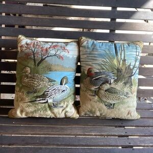 Pair of Vintage Duck Pillows